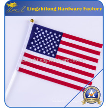 Bandera de Estados Unidos - Bandera de poliéster de algodón de 2.5 X 4 pies con manga de polo